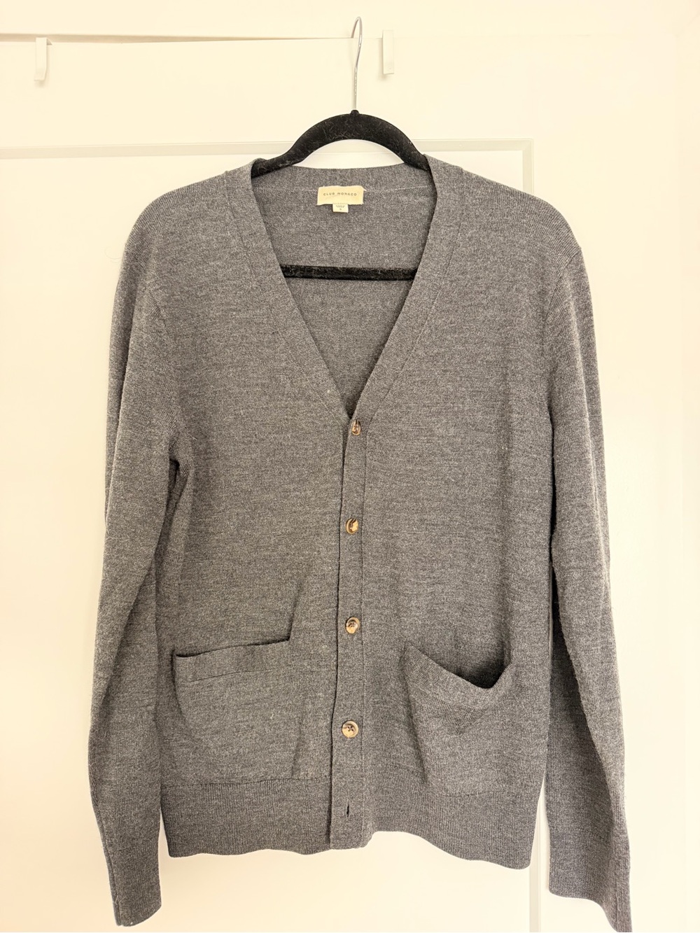 Club Monaco Gray V-Neck Men's Cardigan
